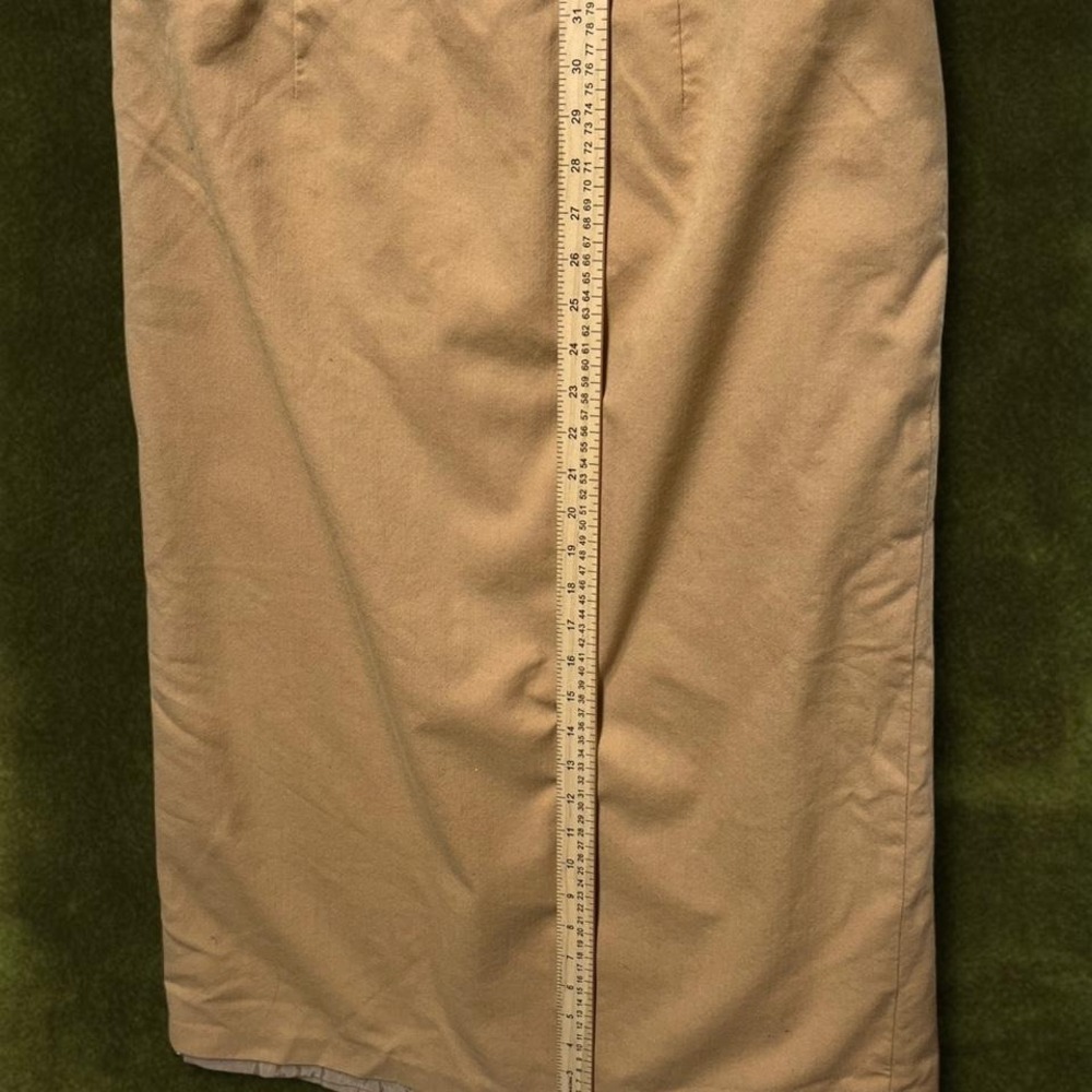 Vintage Sag Harbor Camel Wool Midi Skirt Size 16 Fits Modern L/XL - Picture 3 of 5